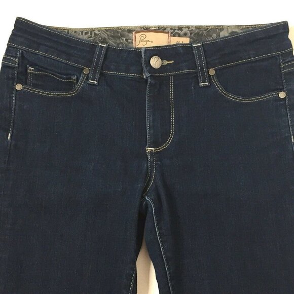 Paige Skyline Women's size 27 Skinny Blue Denim Jeans Medium Wash 30 x 30 - Picture 3 of 8